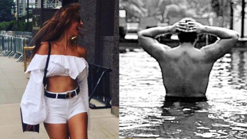 Arjun goes shirtless in pool, has a cheeky message for Malaika about his back | Bollywood - Hindustan Times