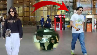 Bhumi Pednekar spotted at the airport with boyfriend Yash Kataria for the first time, video goes viral | Hindi Movie News - Times of India