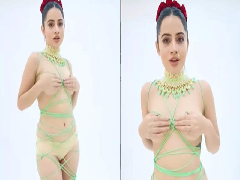 Urfi Javed receives flak for covering her breasts with hands in semi nude video - Times of India
