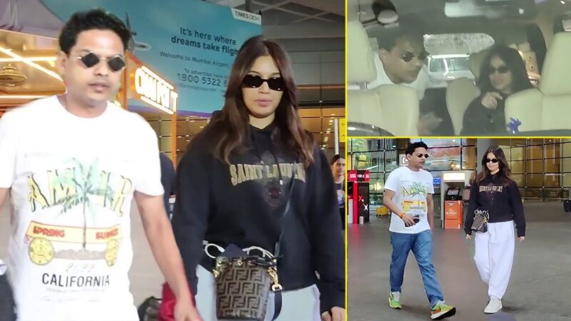 Bhumi Pednekar Secret Boyfriend Yash Kataria Runs Away After Seeing Media At Mumbai Airport! - YouTube