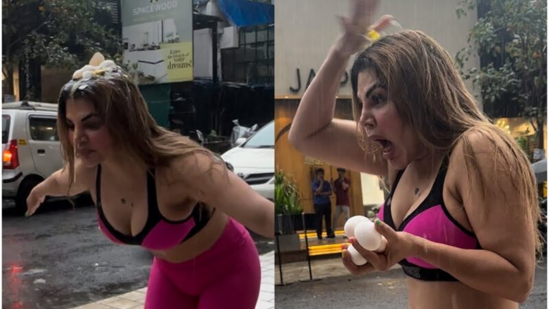 Rakhi Sawant breaks 5 eggs on her head and does tricks to get a lifetime husband - YouTube